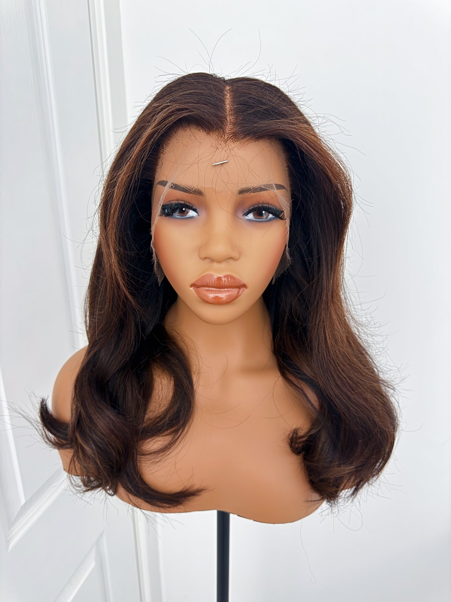 HD LACE FRONT WIG 13*4 WARM SUBTLE BROWN HIGHLIGHTS
