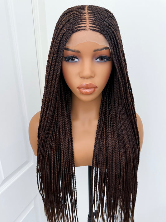 6*6 CENTER PART CORNROW LACE CLOSURE BRAIDS