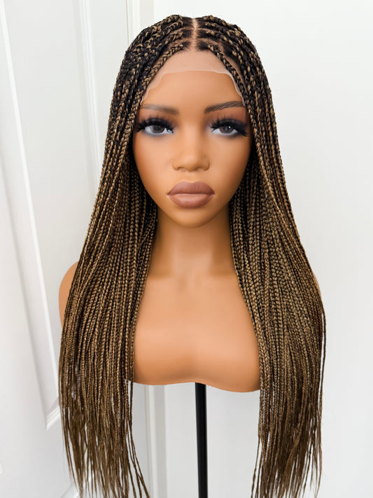 LACE CLOSURE BOX BRAIDS - HONEY BROWN