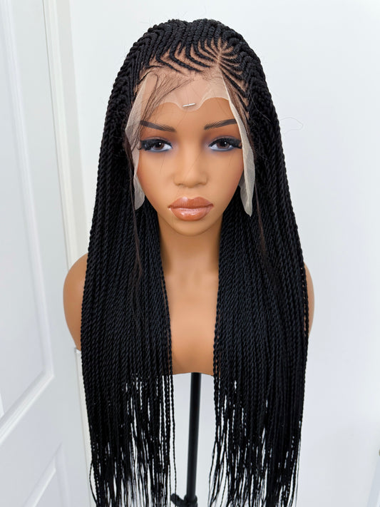 13*6 LACE FRONTAL CORNROW TWIST - 1B