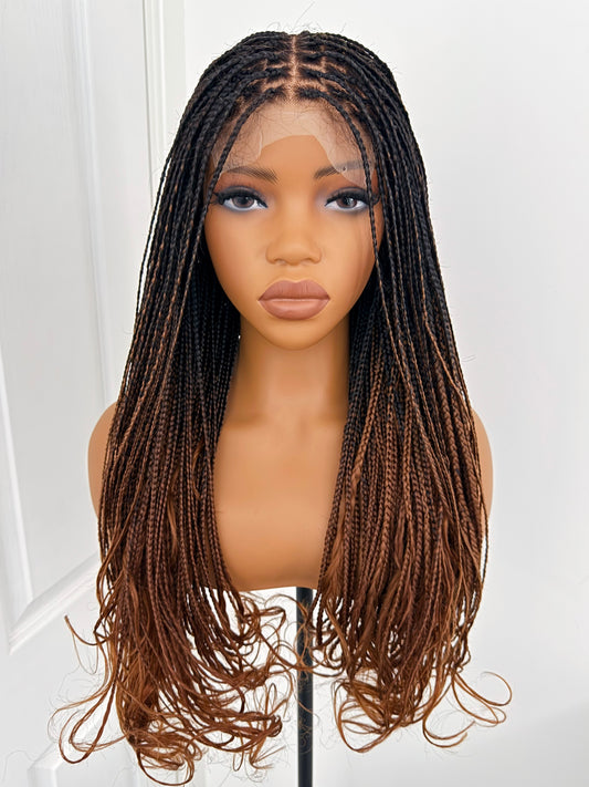 FRENCH CURL LACE CLOSURE WIG - 1B/30